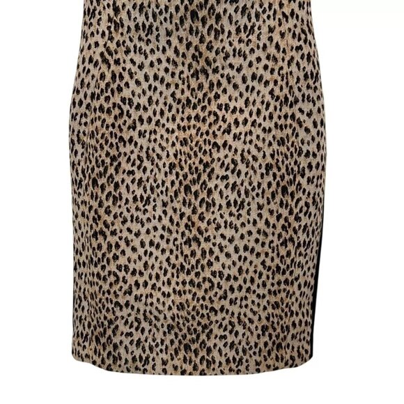 Diane Von Furstenberg Arianna Leopard Print Jacquard Dress Size 6 - Picture 5 of 9